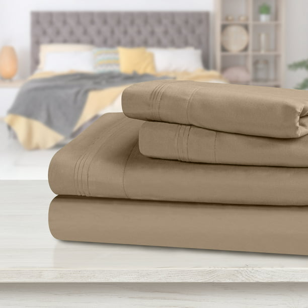 White Solid Deep Pocket Bed Sheet Set 1000 Count Egyptian Cotton Sheet 